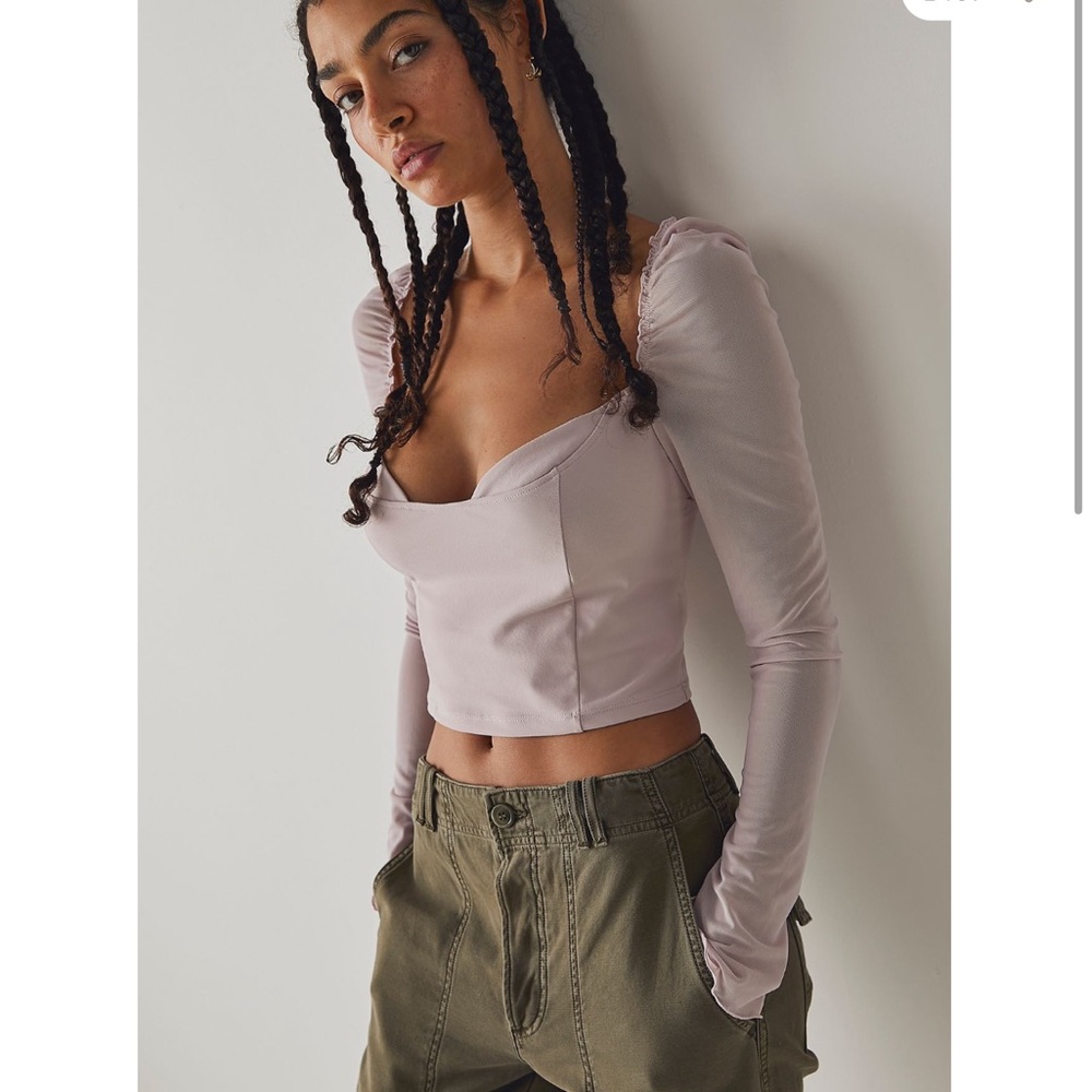 Free people mesh top